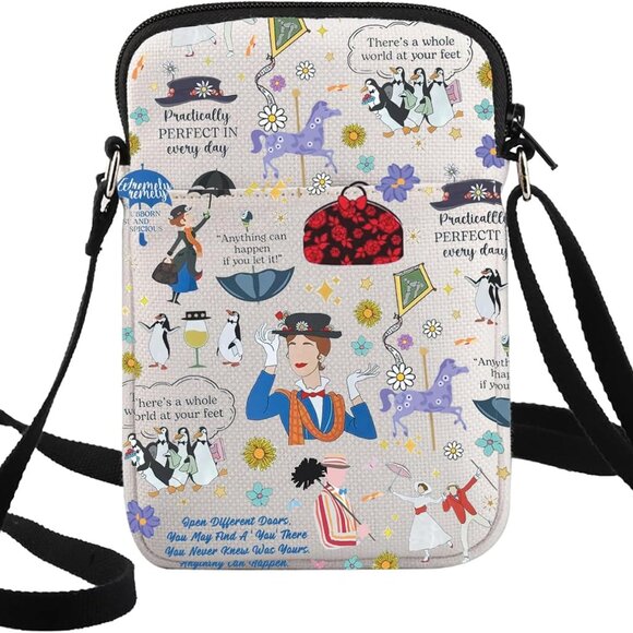 Durable Mary Poppins Crossbody Bag - Spacious, Stylish & Ideal for Travel - Picture 1 of 7